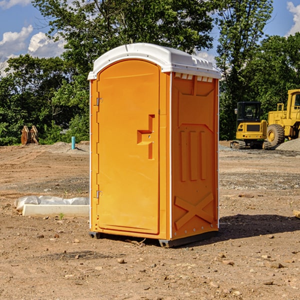 how often are the portable restrooms cleaned and serviced during a rental period in Ontwa